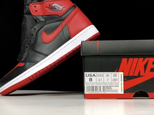 Banned Retro Jordan OG 555088-001 Air 1 High 0818